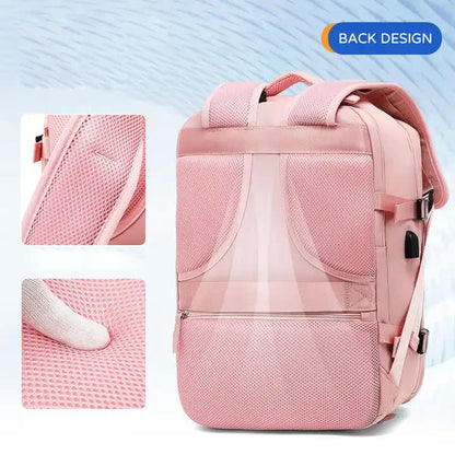 Multi-Compartment Travel Backpack with Shoe Storage and Wet-Dry Separation (Purple)31cm(L)*17cm(W)*42cm(H)