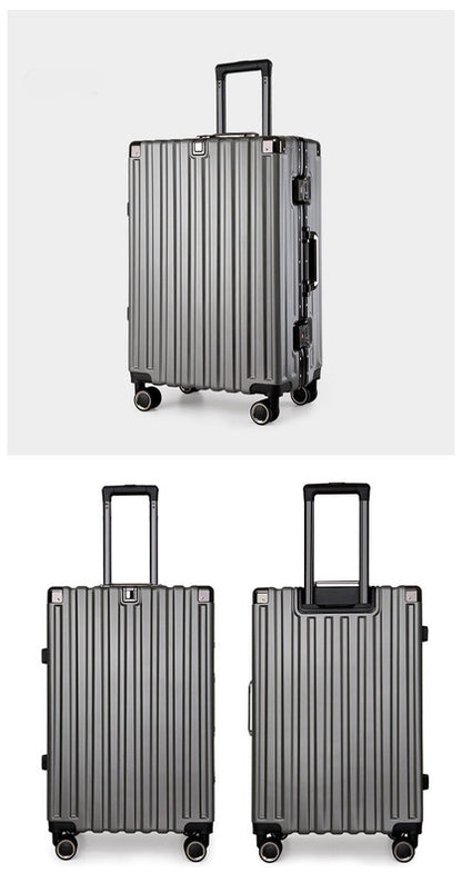 Aluminum Alloy Hard-Shell Suitcase with TSA Lock -20 Spinner Luggage in Grey"