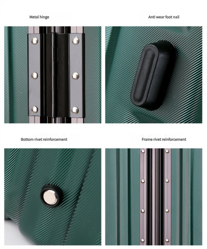 Aluminum Alloy Hard-Shell Suitcase with TSA Lock -20 Spinner Luggage in Grey"